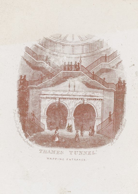 Thames Tünelinin Wapping Girişi by English School