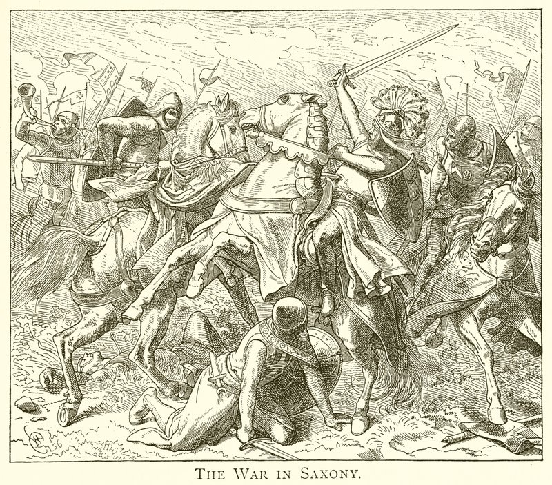 Saksonya'daki Savaş by English School