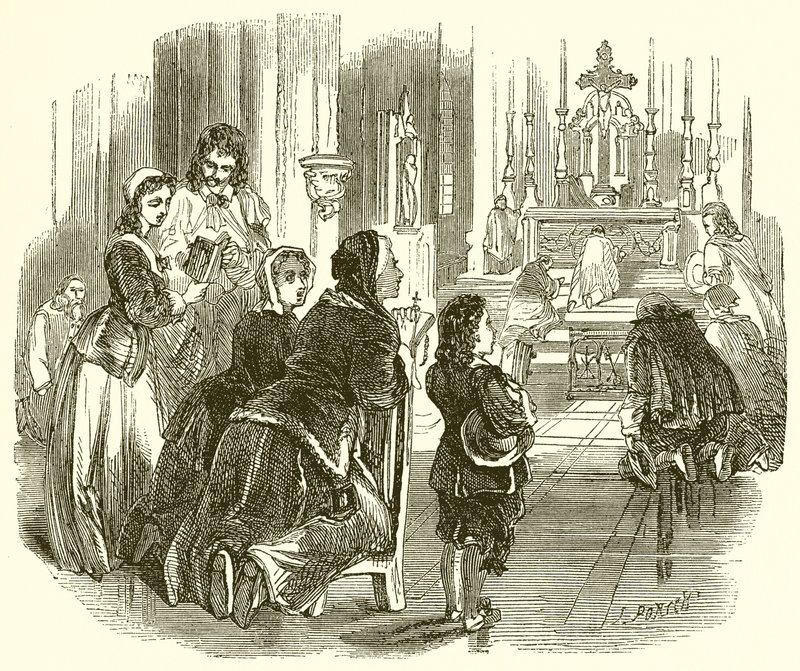 Kilisede Genç Moliere by English School