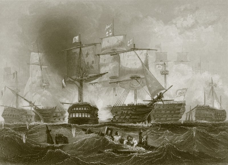 Trafalgar savaşı by English School