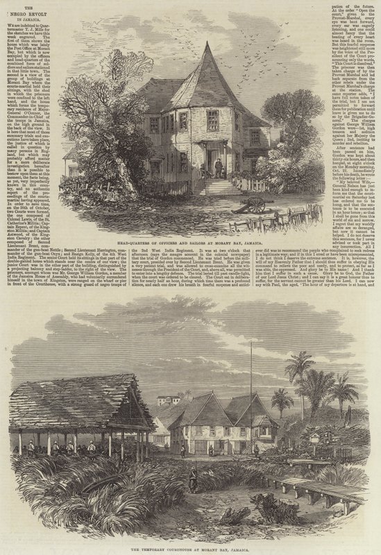 Jamaika'daki siyah İsyan (gravür) by English School
