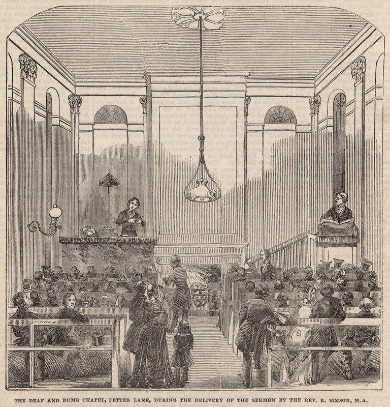 Sağır ve dilsiz şapel, Fetter Lane by English School