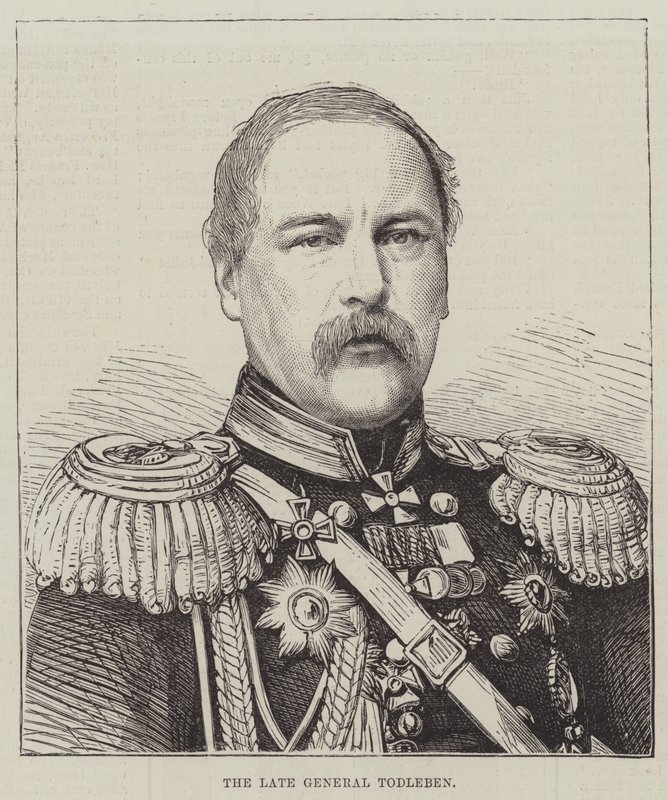 Geç General Todleben (gravür) by English School
