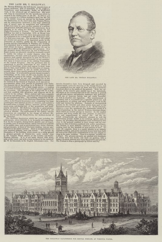 Merhum Bay T Holloway (gravür) by English School