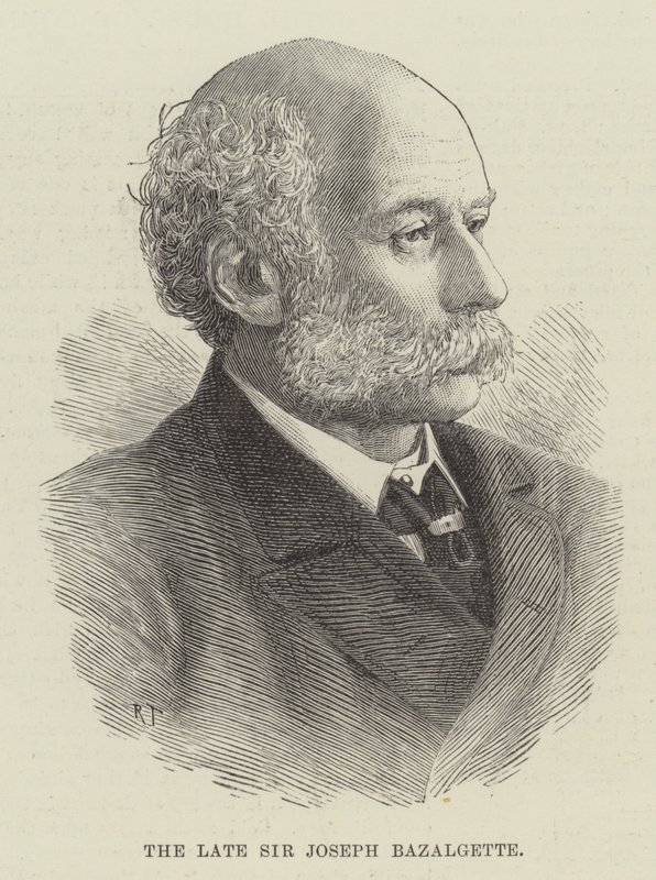 Merhum Sir Joseph Bazalgette (gravür) by English School
