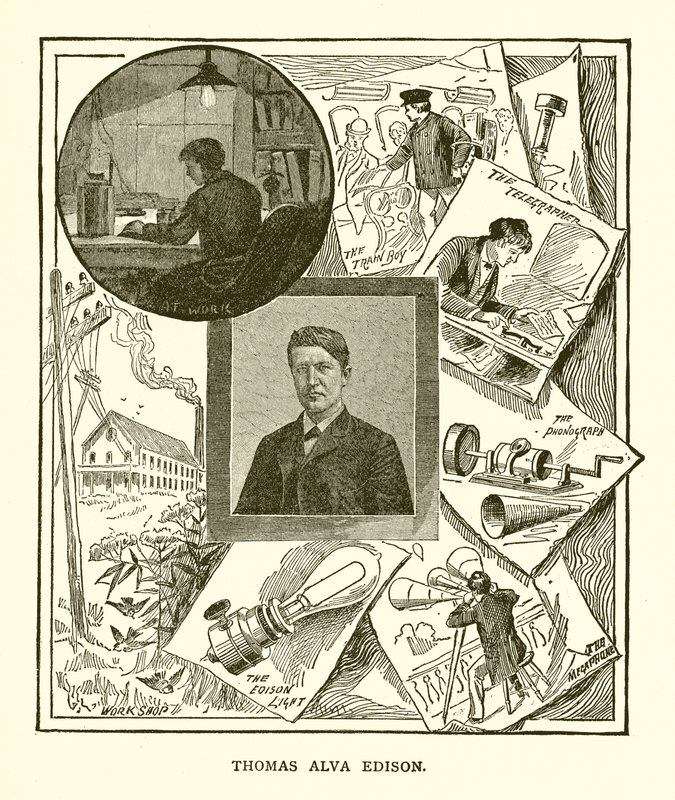 Thomas Alva Edison by English School
