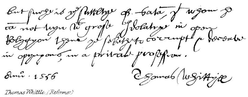 Thomas Whittle, (Reformcu) by English School