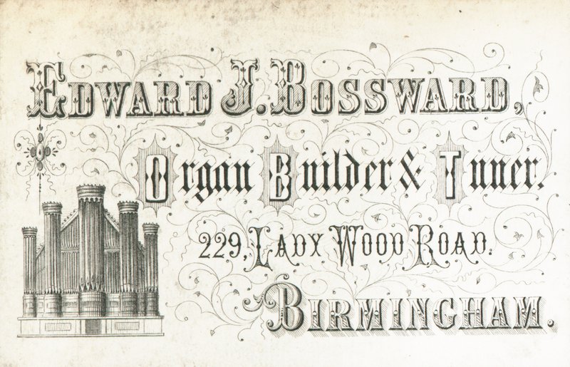Ticaret kartı, Edward J Bossward by English School