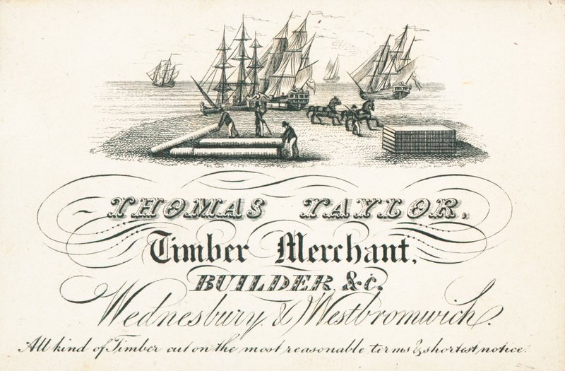 Ticaret kartı, Thomas Taylor by English School