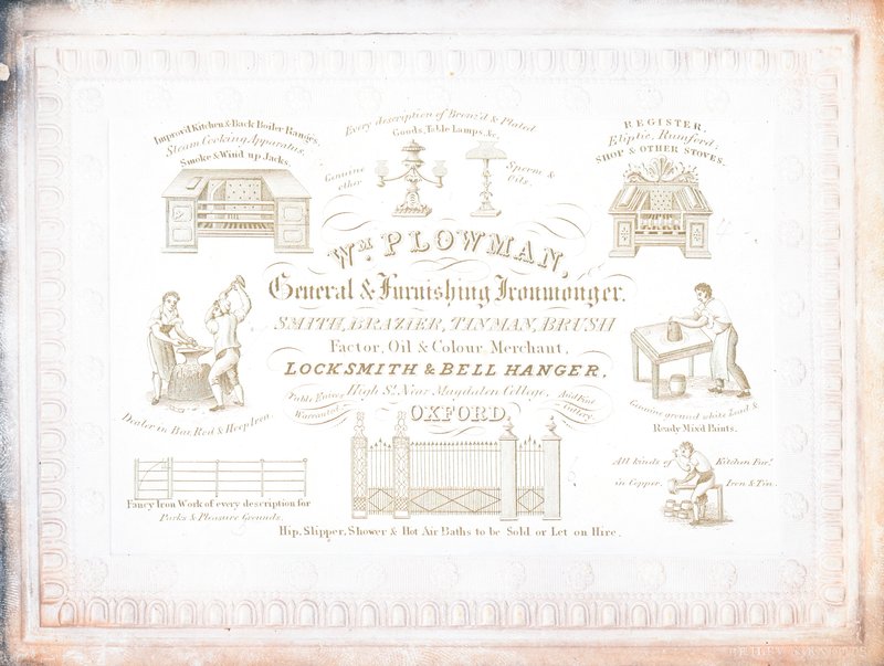 Ticaret kartı, William Plowman by English School