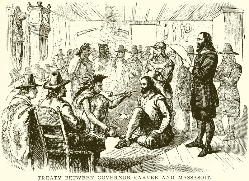 Vali Carver ve Massasoit arasındaki Antlaşması by English School