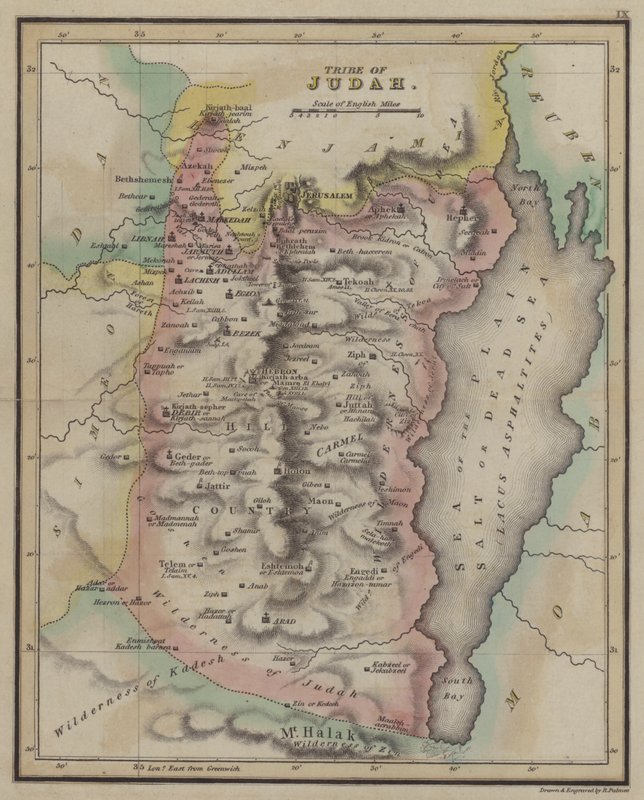 Yahuda Kabilesi (renkli gravür) by English School