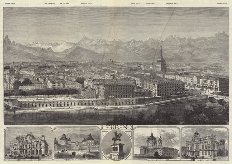 Torino (gravür) by English School