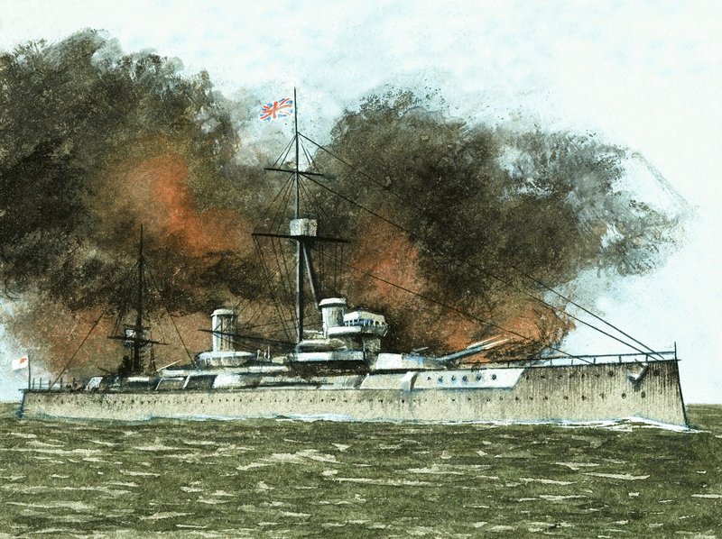 Tanımlanamayan İngiliz destroyeri by English School