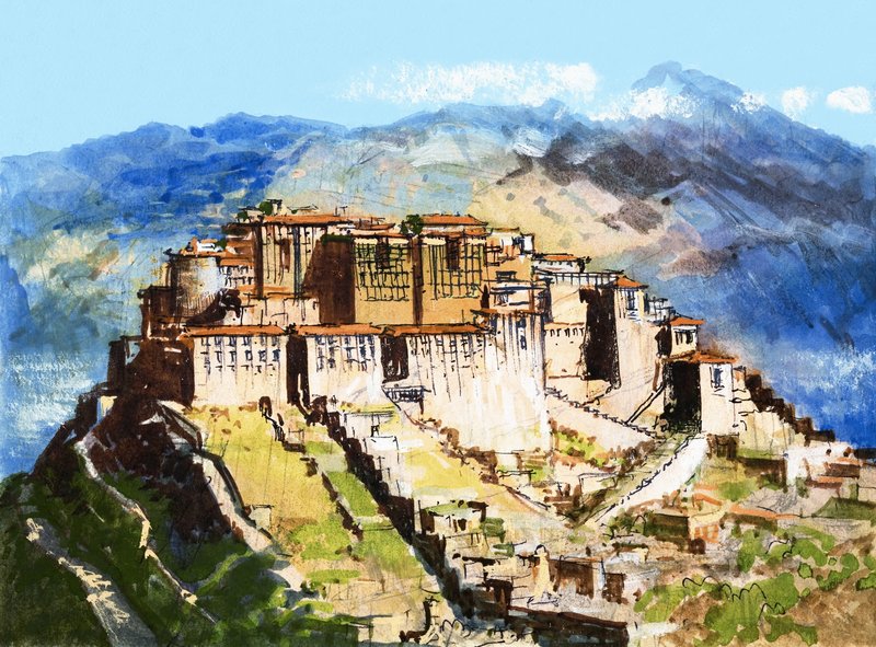 Tanımlanamayan site, muhtemelen Tibet by English School