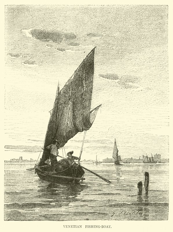 Venedik balıkçı teknesi by English School