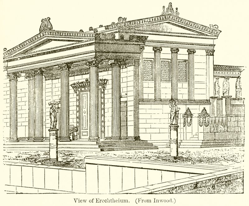 Erechtheium'un görünümü by English School