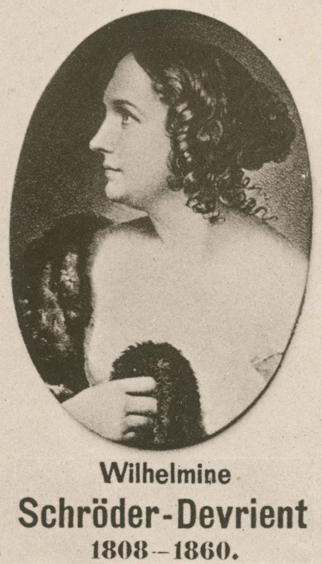 Wilhelmine Schroder-Devrient (gravür) by English School