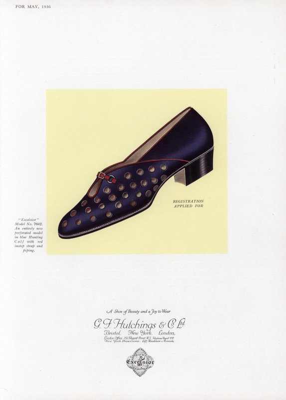Kadın ayakkabı reklamı, 1930