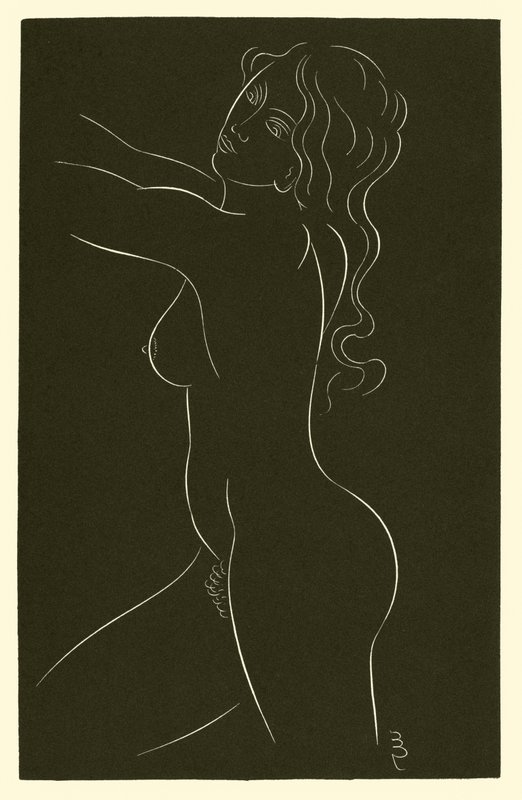 kadın çıplak by Eric Gill