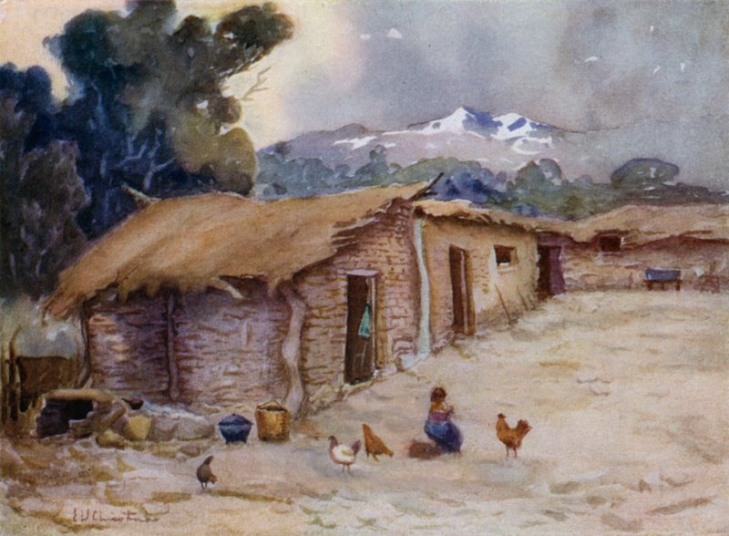 A Paisanos hut on the Chilian frontier  by Ernest William Christmas