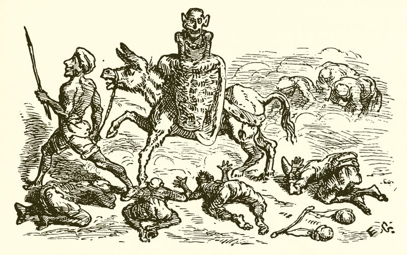 Bir idol taşıyan eşek by Ernest Henry Griset