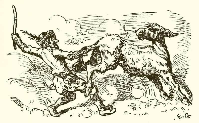 Aslan Derisindeki Eşek by Ernest Henry Griset