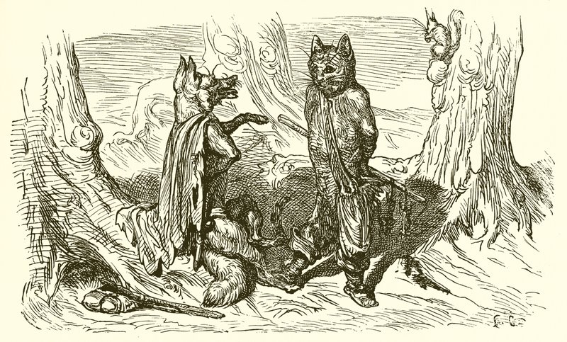 The Cat and the Fox  by Ernest Henry Griset