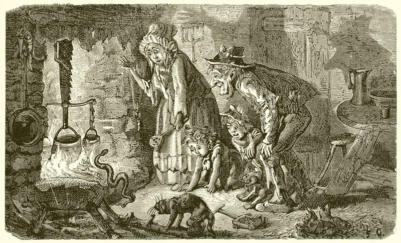 Köylü ve yılan by Ernest Henry Griset