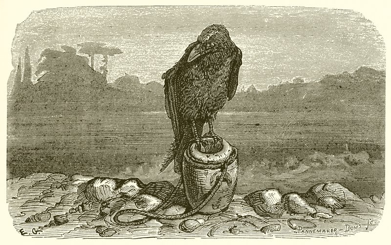 Karga ve Sürahi by Ernest Henry Griset