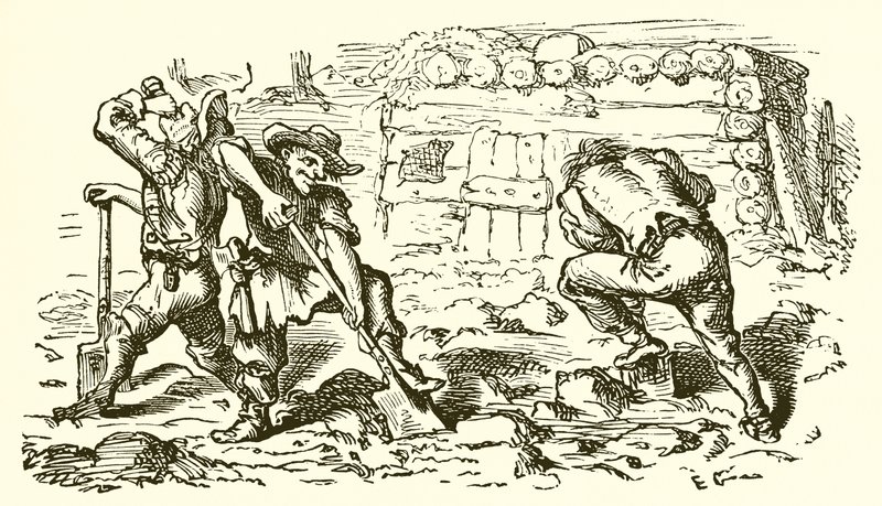 Çiftçi ve oğulları by Ernest Henry Griset