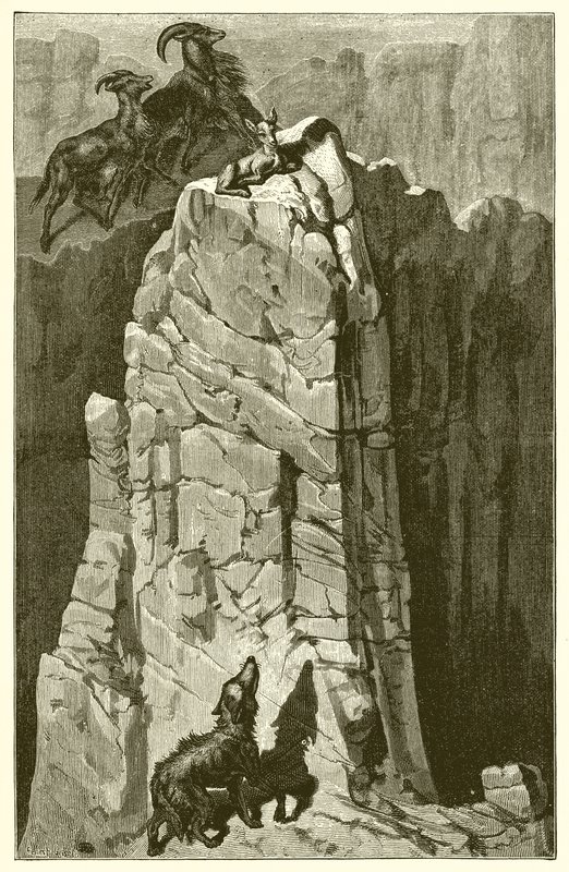 Oğlak ve kurt by Ernest Henry Griset