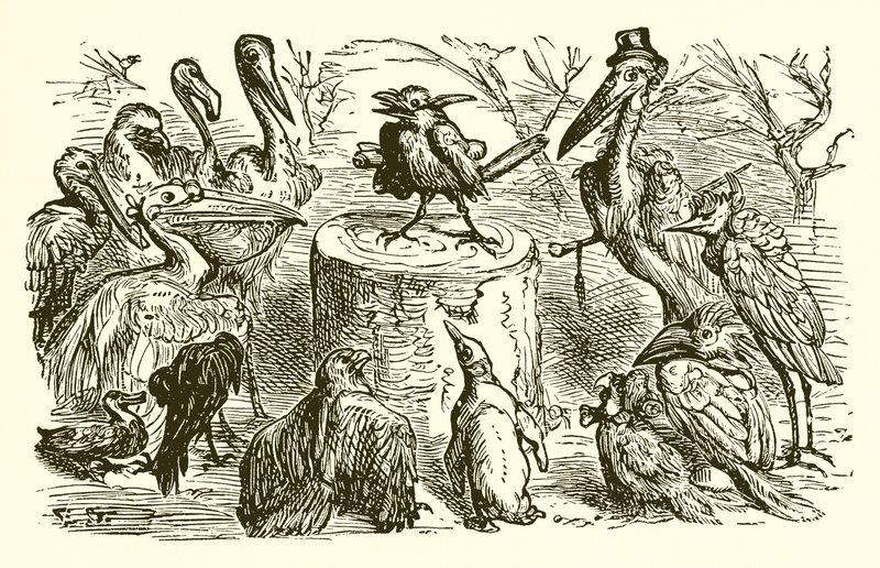 Tavus kuşu ve saksağan by Ernest Henry Griset