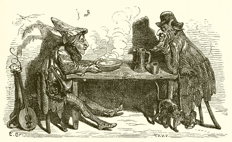 Satyr ve Gezgin by Ernest Henry Griset