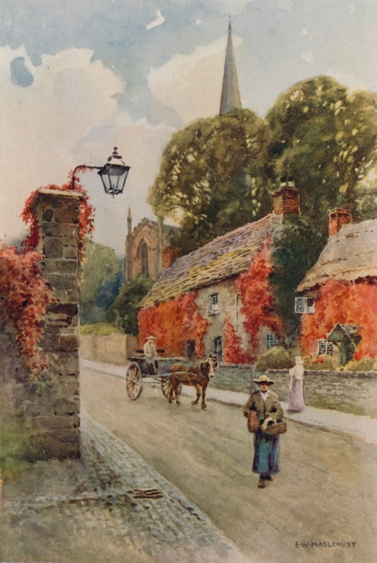 Bakewell, Güney Kilise Caddesi (renkli taş) by Ernest William Haslehust