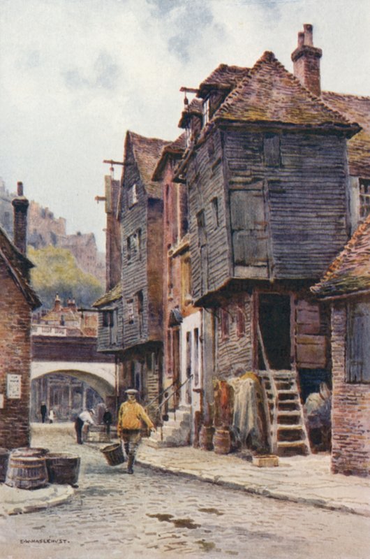 Balıkçılar Mahallesi, Folkestone (renkli taş) by Ernest William Haslehust