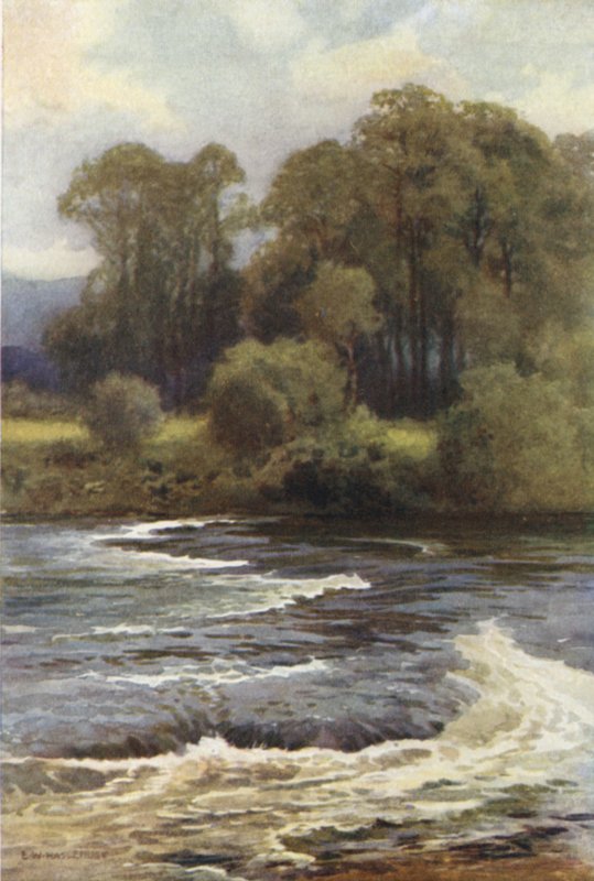 Monnington Şelalesi (renkli taş) by Ernest William Haslehust