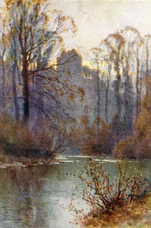 Newark Kulesi (renkli taş) by Ernest William Haslehust