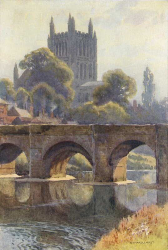 Eski Wye Köprüsü (renkli taş) by Ernest William Haslehust