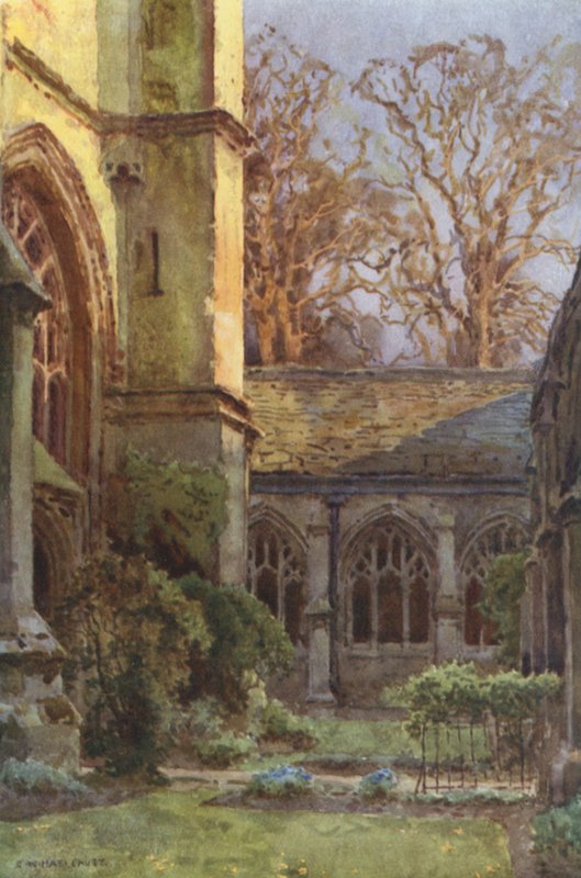 Cloisters, Winchester Koleji (renkli taş) by Ernest William Haslehust