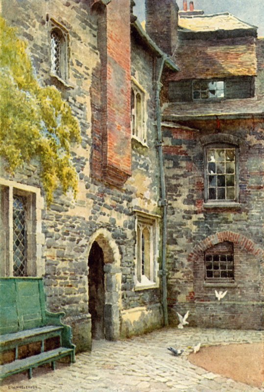 Washhouse Court, Charterhouse (renkli taş) by Ernest William Haslehust
