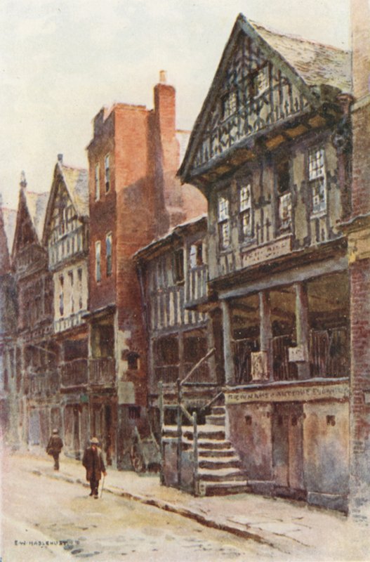 Watergate Caddesi (renkli taş) by Ernest William Haslehust