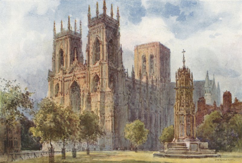 York Minster (renkli taş) by Ernest William Haslehust