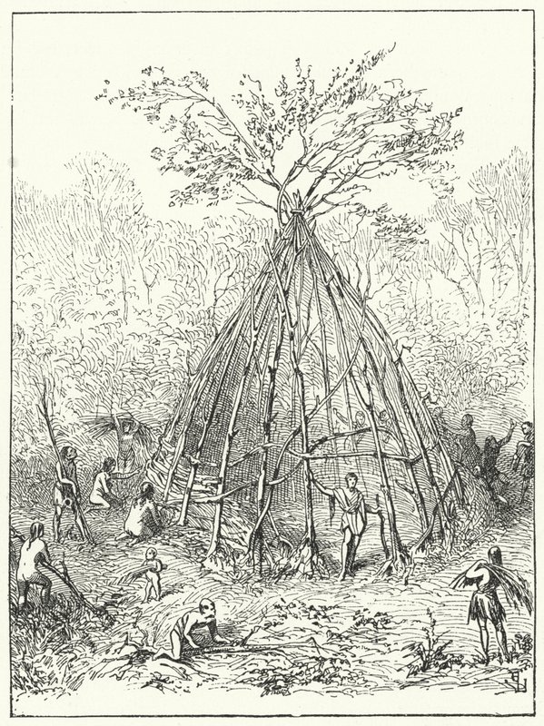 Erken insan konutu by Eugene Emmanuel after Viollet le Duc