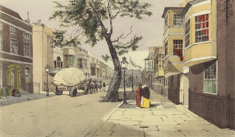 Küçük bir eyalet kasabası by Eugene Louis after Lami