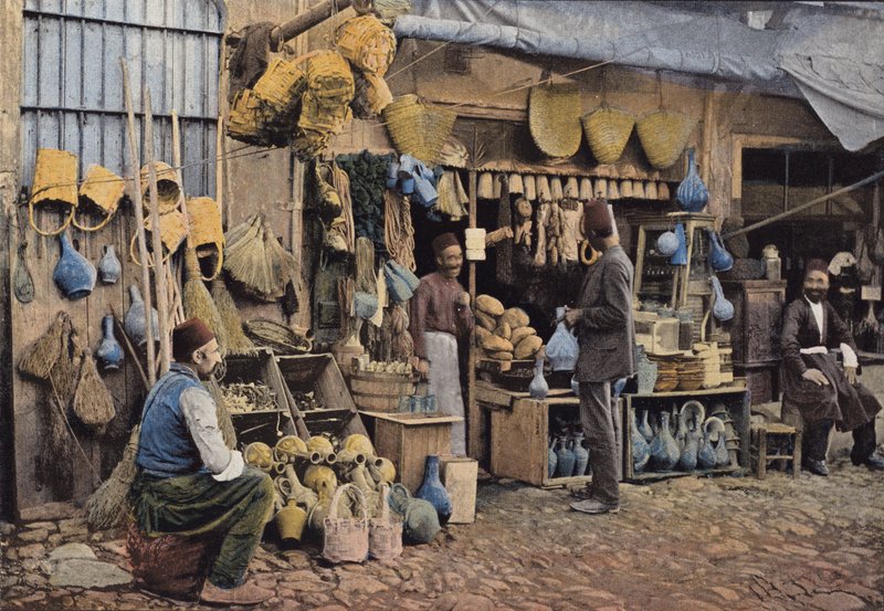 Türk tüccarlar; Sepetçilik ve Çömlekçilik by European Photographer
