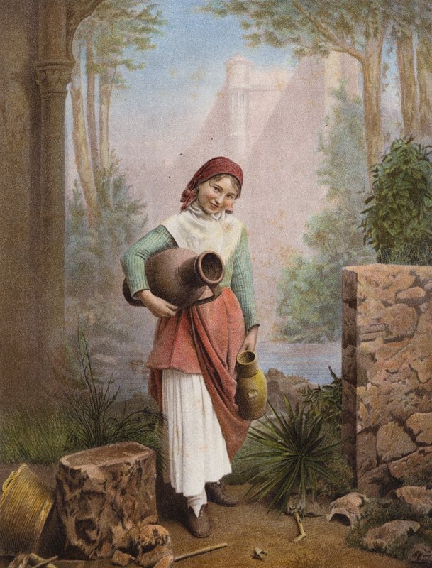 İtalyan kız su topluyor (renkli fotoğraf) by European Photographer