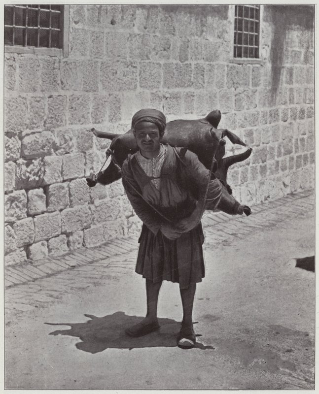 Kudüs, bir su taşıyıcısı (s/b fotoğraf) by European Photographer