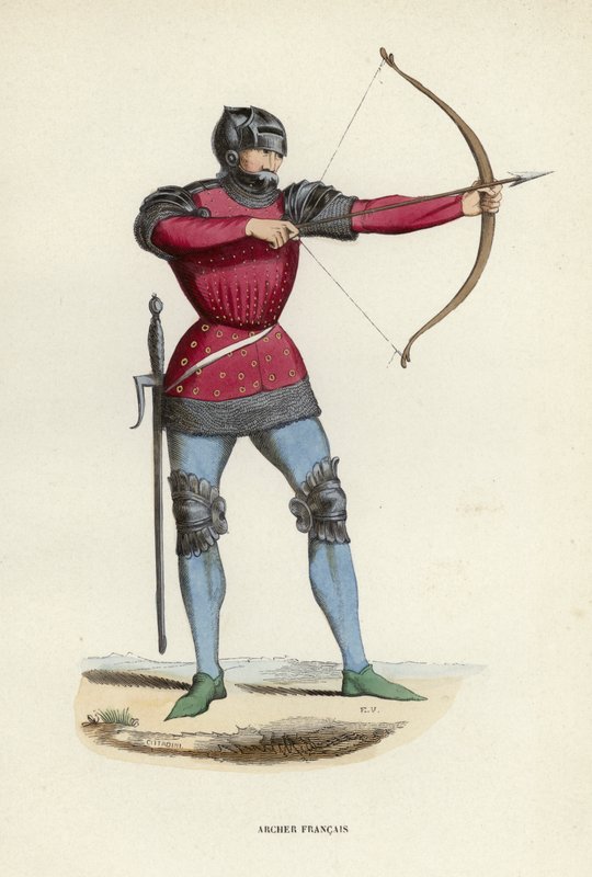 Archer Francais (renkli gravür) by European School