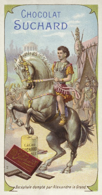 Büyük İskender tarafından evcilleştirilen Bucephalus by European School